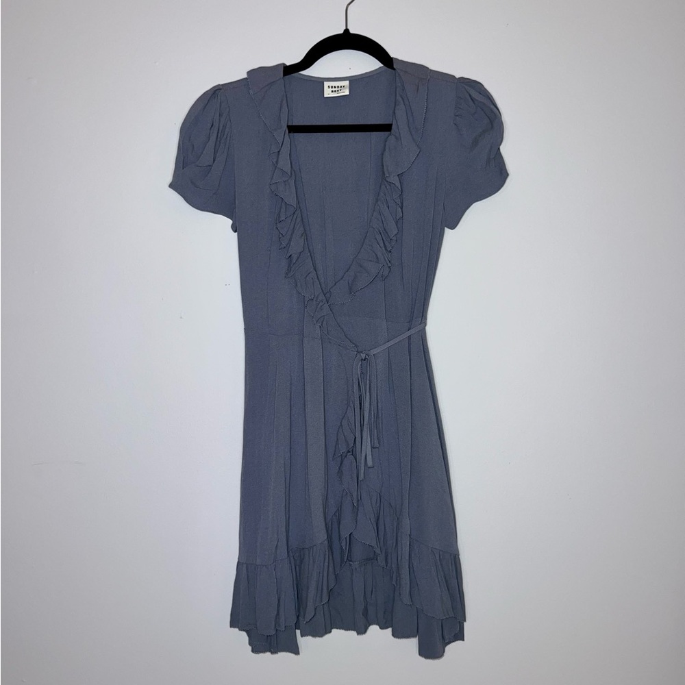 NWOT Aritzia Sunday Best Ruffle Wrap Mini Dress Size XS